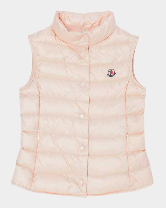 Girl's Liane Quilted Down Vest, Size 4-10